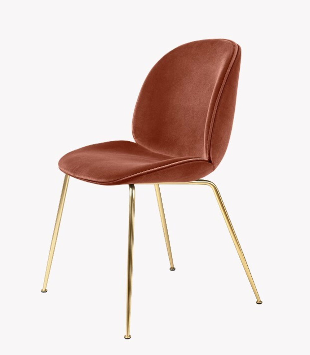 Стул Beetle GUBI латунь/бархат 470х500х870h