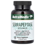 NutraMedix, Серрапептаза с инулином, 120 растительных капсул (500 мг на капсулу)