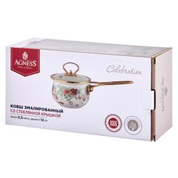 КОВШ ЭМАЛИРОВАННЫЙ СЕРИЯ "CELEBRATION" 0,9Л, ДИА 14 СМ