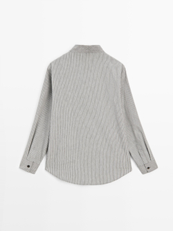 Massimo Dutti Рубашка в полоску, серый