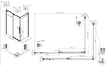 Душевой уголок Ультима (Ultima) Vincea VSR-7UL1014CL, 1400*1000, хром, стекло прозрачное