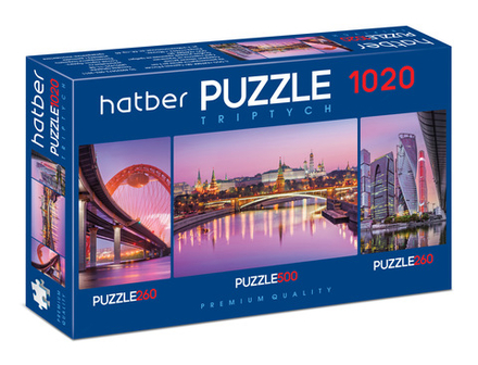 Пазл Hatber "Огни города", 1020 деталей , 1020П32_19531, картонная основа, от 12 лет