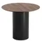 Стол обеденный Type D 90 см основание D 39 см (орех/черный)