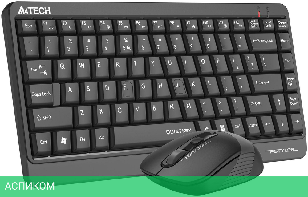 Набор периферии A4Tech Fstyler FGS1110Q черный/серый