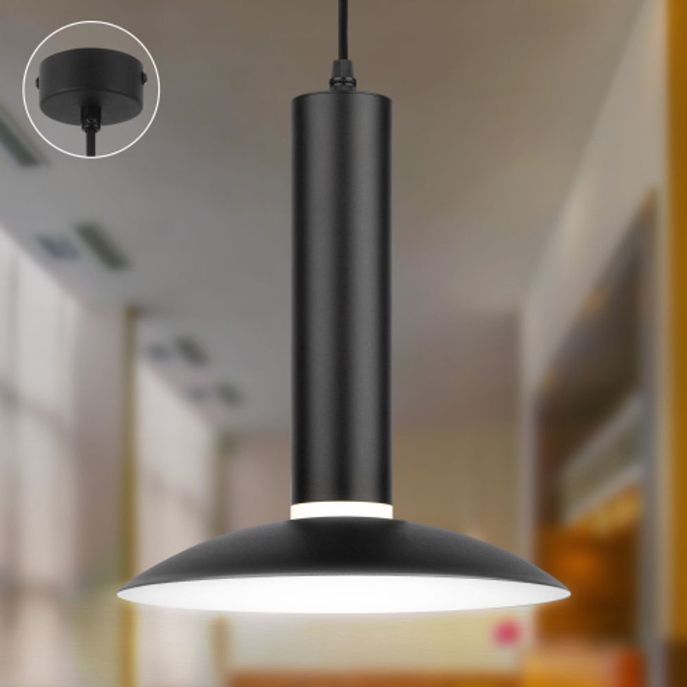 Светильник подвесной (подвес) ЭРА PL14 BK MR16 GU10 потолочный цилиндр черный | Подвесные светильники