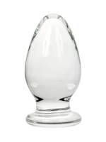 Прозрачный анальный плаг из стекла - 8 см. (Цвет: прозрачный)