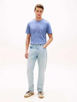 Футболка Tommy Hilfiger Laurel Leaf Logo Garment-Dyed Faded Indigo