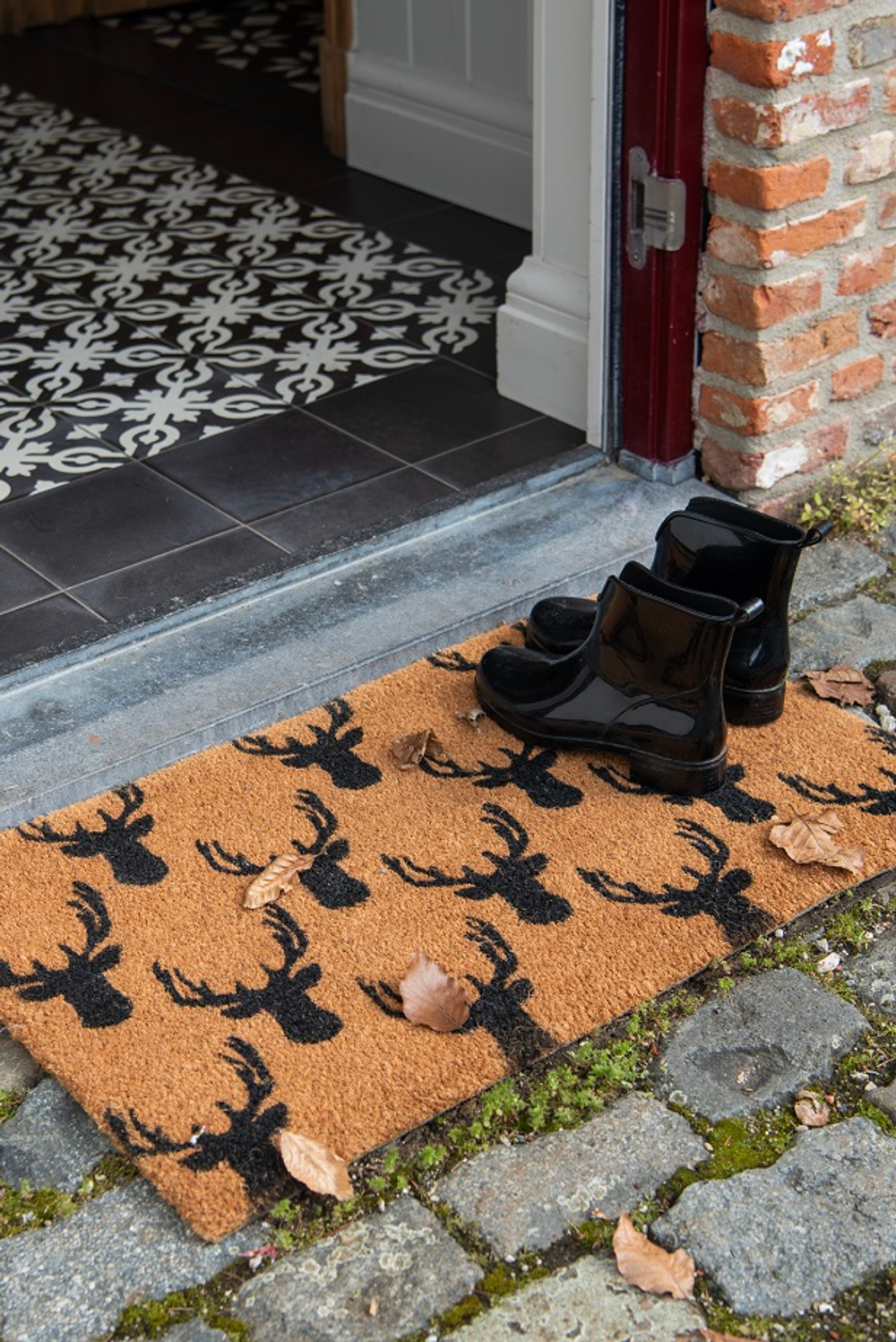 Коврик придверный "Олени" 75x45x1см Кокос,резина