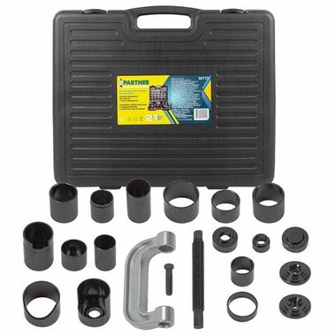 Съемник сайлентблоков и подшипников с комплектом оправок, набор 21пр. Partner PA-921T2