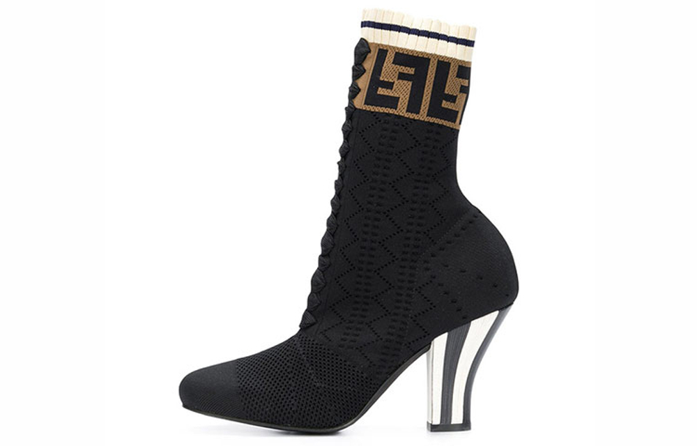 FENDI Ankle Boots 8.5cm Women"s Black