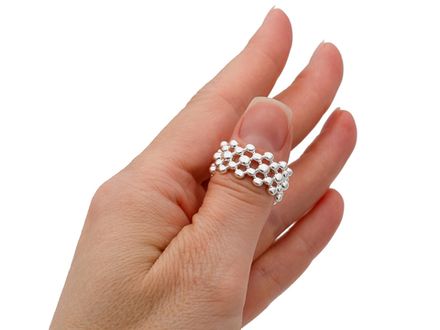 Кольцо широкое "Сеточка", 11мм