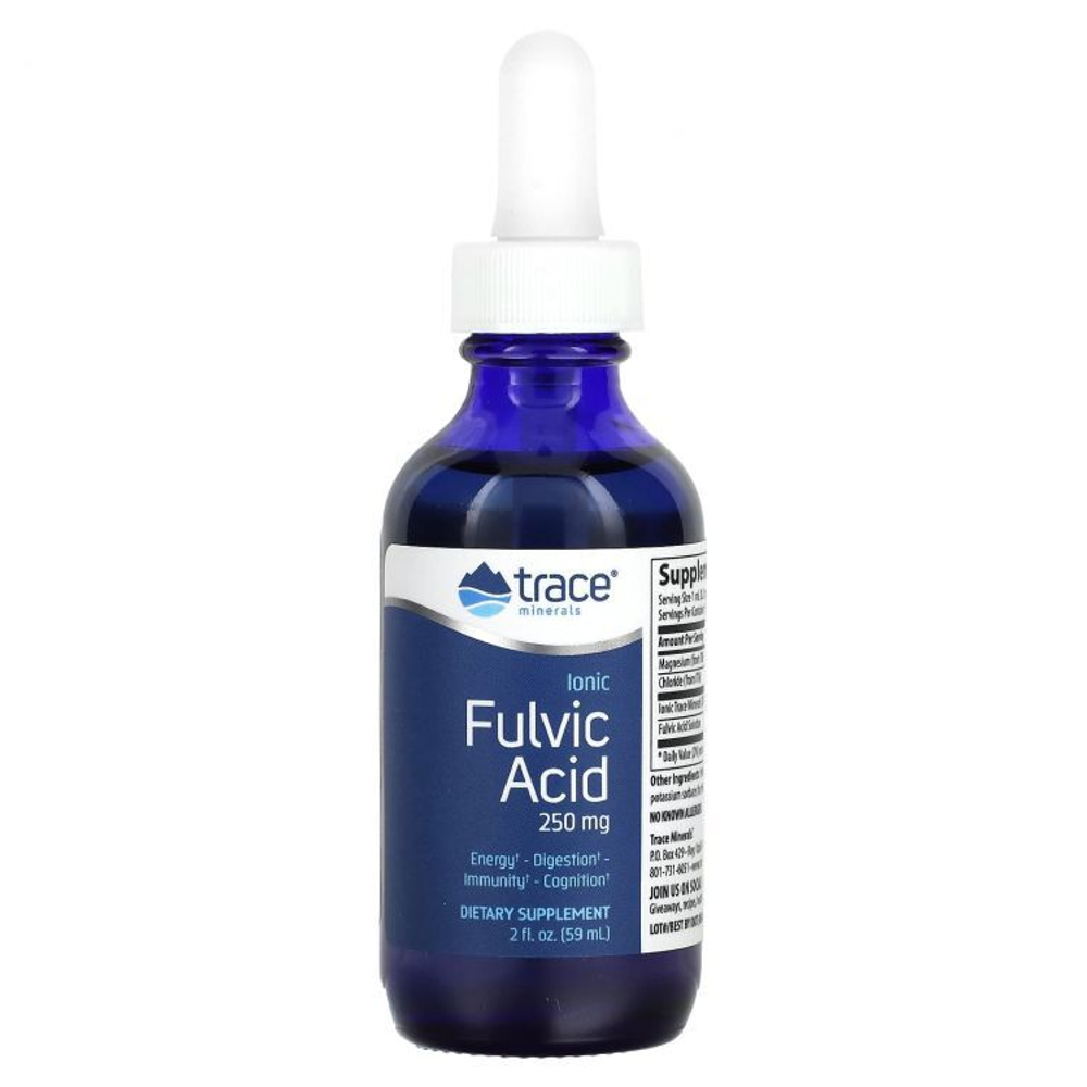 Trace Minerals Liquid Ionic Fulvic Acid 250 mg 59 мл , Ионная фульвокислота