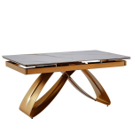 Стол керамический LA ALTA KENIA Kass gold 160-240/90*76, каркас шампань