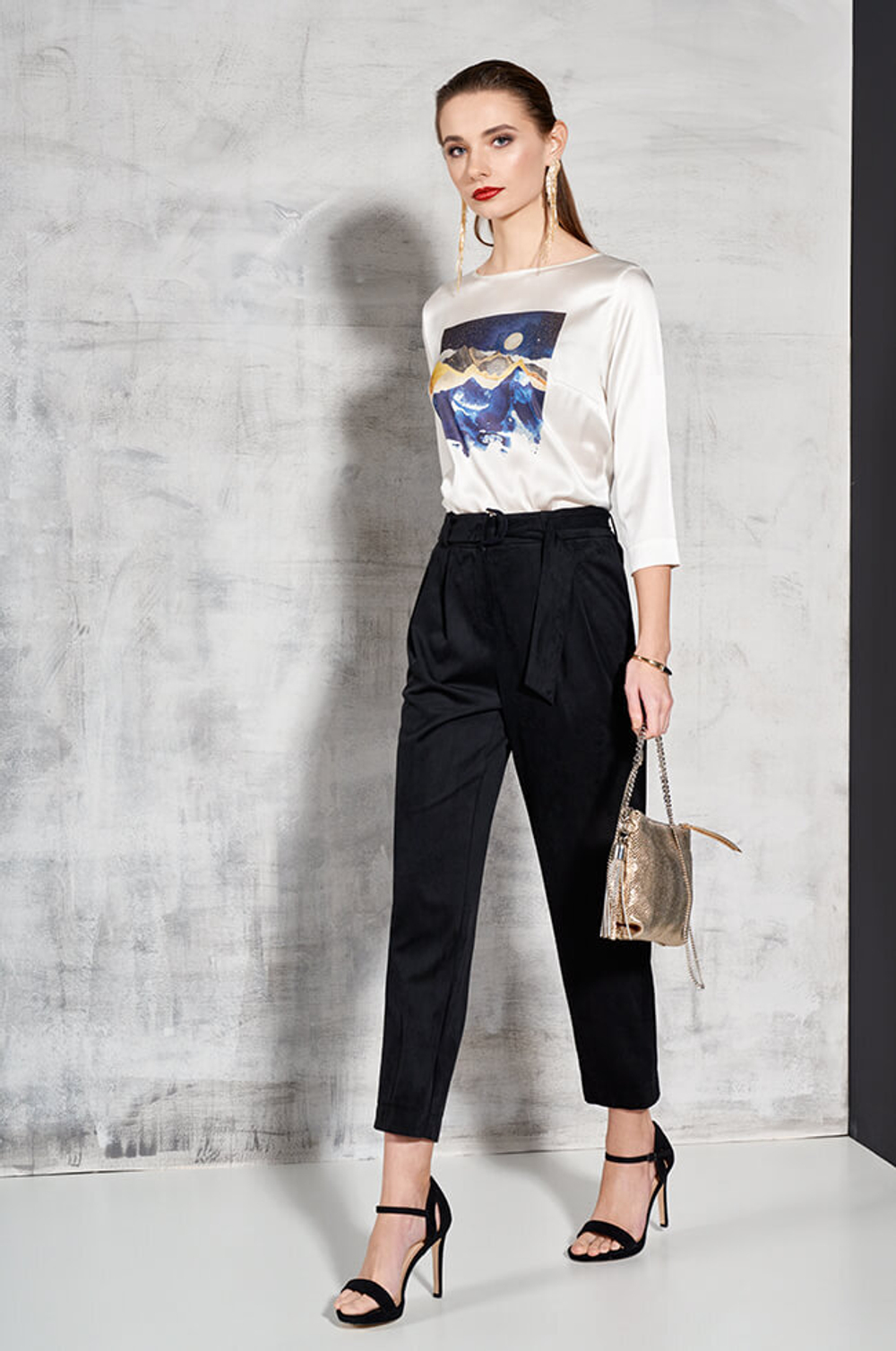 3851 Брюки женские (черный)