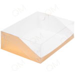 Коробка под торт с пластиковой крышкой 310*235*100 мм золото, 10 шт