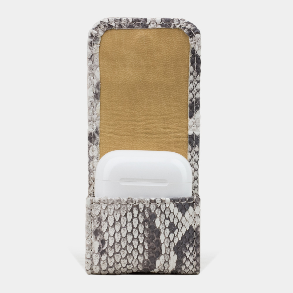 Чехол для наушников Petit из кожи питона, цвета Natur