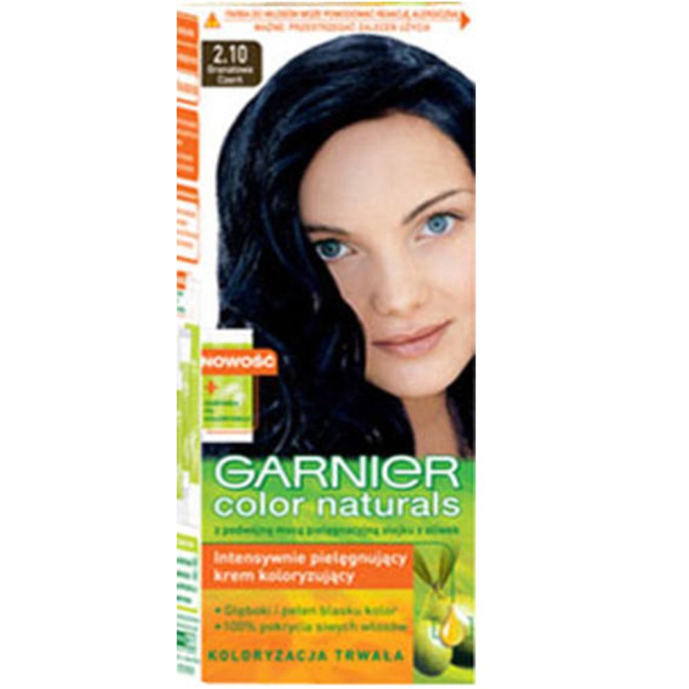 Garnier Краска для волос Color Naturals, тон №2.10, Иссине-черный, 60/60 мл