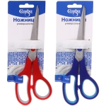 Ножницы универсальные бытовые «VOSTOKDOM», цвет микс красный/голубой, 21см (блистер Селфи)