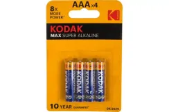 Батарейка Kodak MAX SUPER ААА упаковка 4шт 38561