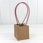 Пакет подарочный 13х11,5х11,5 Ваза для цветов (Крафт)