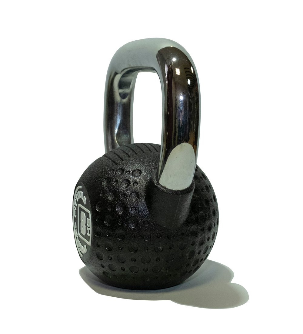 Гиря 8 кг с хромированной ручкой полиуретановая (CPU)