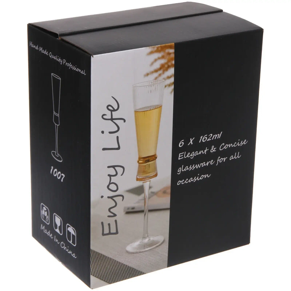 Бокал для шампанского 180мл «VIVALDI» в наборе 6шт, зеленый