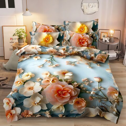 КПБ 1.5 сп с простыней на рез. 90х200 ПОПЛИН "П24"