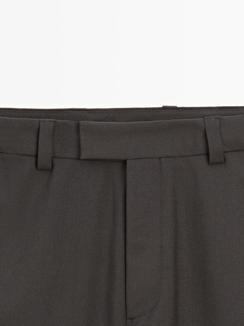 Massimo Dutti Костюмные брюки из шерсти, коричневый