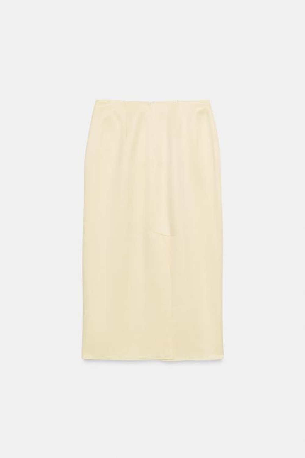 ZARA ПРЯМАЯ ЮБКА МИДИ — ZW COLLECTION, ЭКРЮ