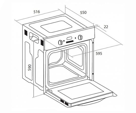 Встраиваемый духовой шкаф MAUNFELD AEOC.575W