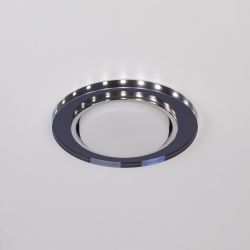 Встраиваемый светильник со светодиодной подсветкой ЭРА DK LD51 BK GX53 черный | Встраиваемые LED светильники