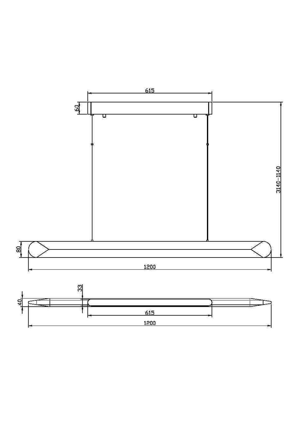 Светильник подвесной диммируемый Maytoni Motion MOD276PL-L40B3K