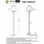 Торшер Omnilux Rimaggio OML-29405-01