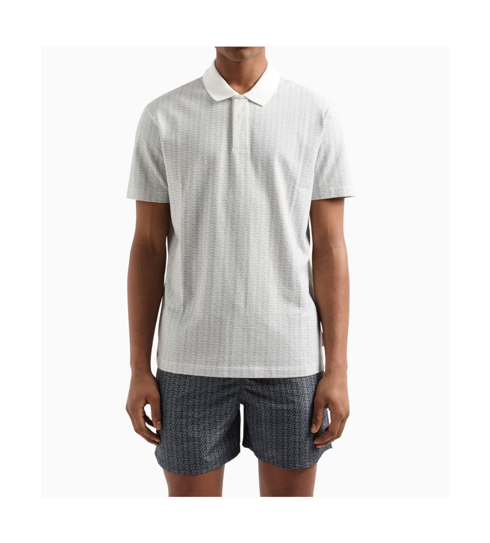 Рубашка поло прямого кроя из эластичного трикотажа Armani Exchange