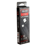 Кабель USB "WALKER" C780, 3.1А, Lightning, поддержка QC, нейлон, черный