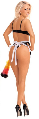 Игровой костюм официантки из 2 предметов (Размер: XL) (Цвет: черный с белым)