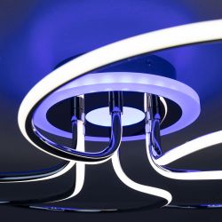 Citilux Джемини CL229261E LED RGB Люстра с пультом Хром