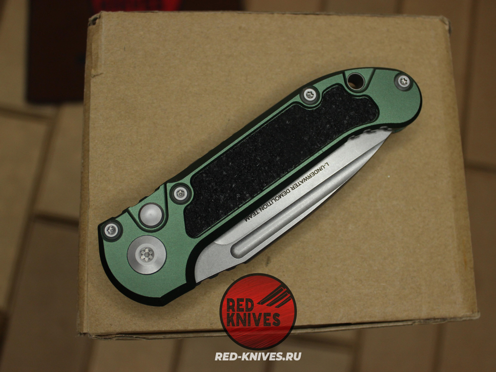 Нож Microtech GRN LUDT Gen III Standard S/E - клинок серый, зеленая рукоять