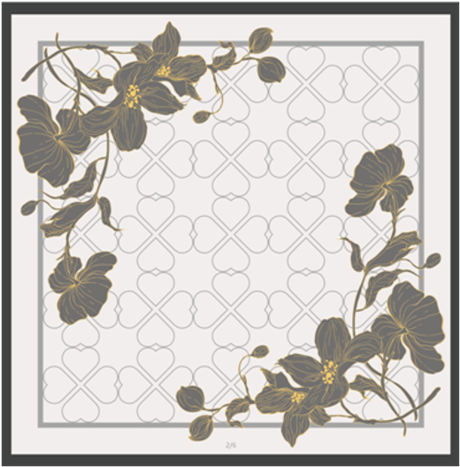 Платок двойной печати 64x64 см AV-AM50802