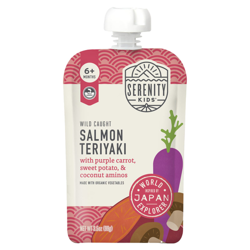 Serenity Kids, лосось дикого улова терияки, для детей от 6 месяцев, 99 г (3,5 унции)
