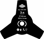Диск для триммера DDE 3-х лопастной 230х25,4мм (толщина - 1,4мм)	645-457