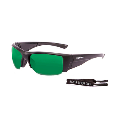 Спортивные очки OCEAN Guadalupe Matt Black / Revo Green Polarized lenses