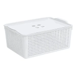 Корзинка Лофт 13л 395х168 мм с крышкой (белый)