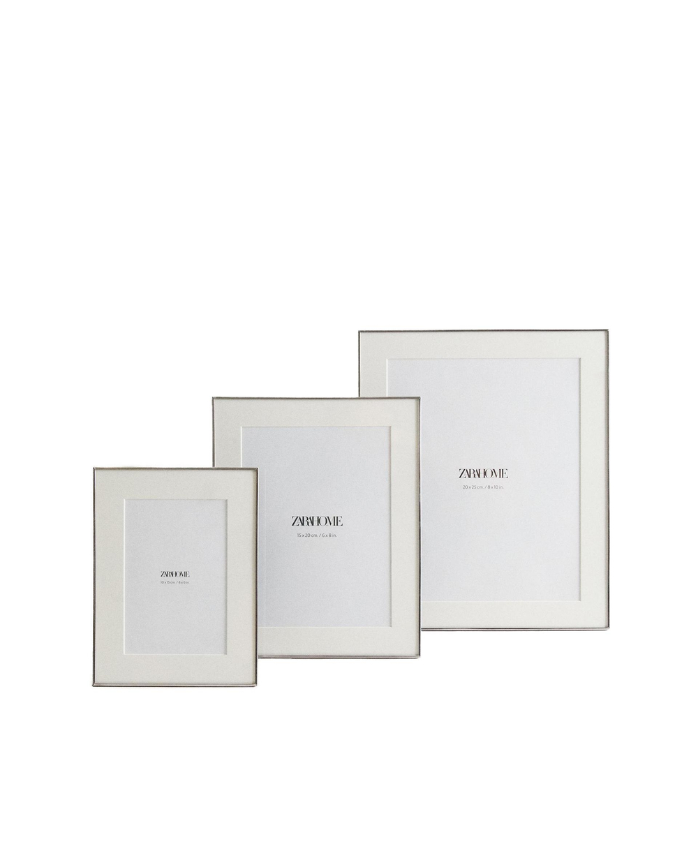 Zara Home Фоторамка из стекла, цвет серебристый, 20.5 см