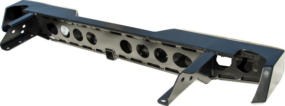 Бампер силовой задний Nissan Navara D40 (2005-2014) с квадратом под фаркоп РИФ