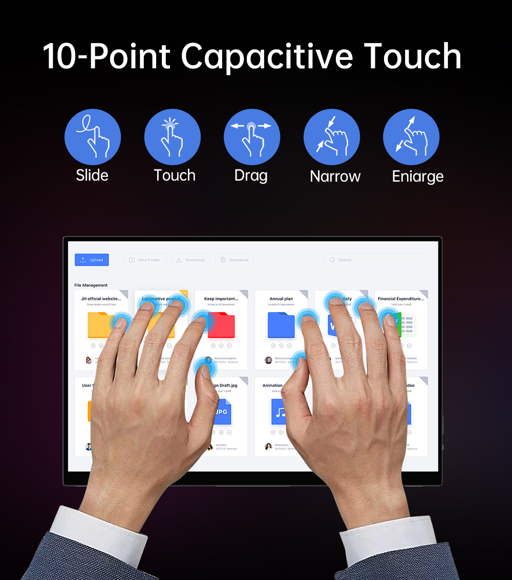 14" Портативный сенсорный монитор VCHANCE 4K OLED 3840x2400, 60 Гц