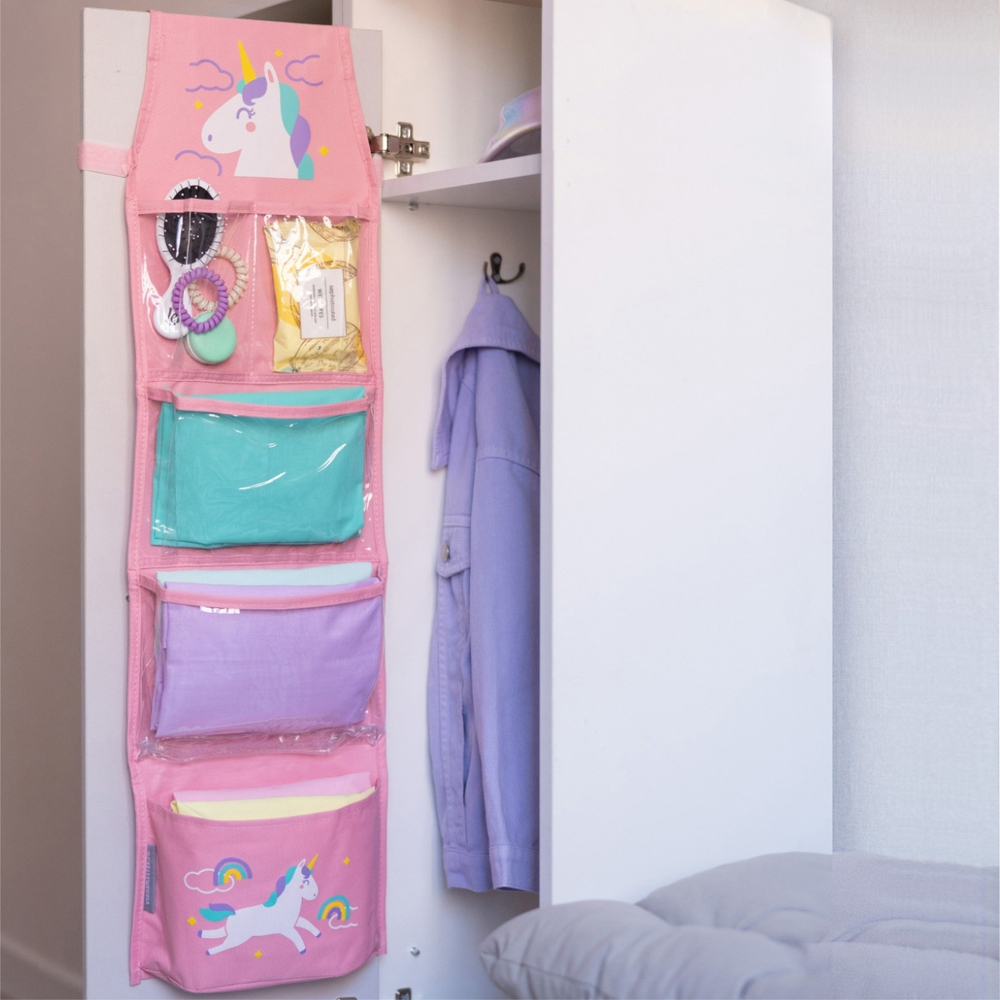 Кармашки в садик 83х24 Единорог (розовый)