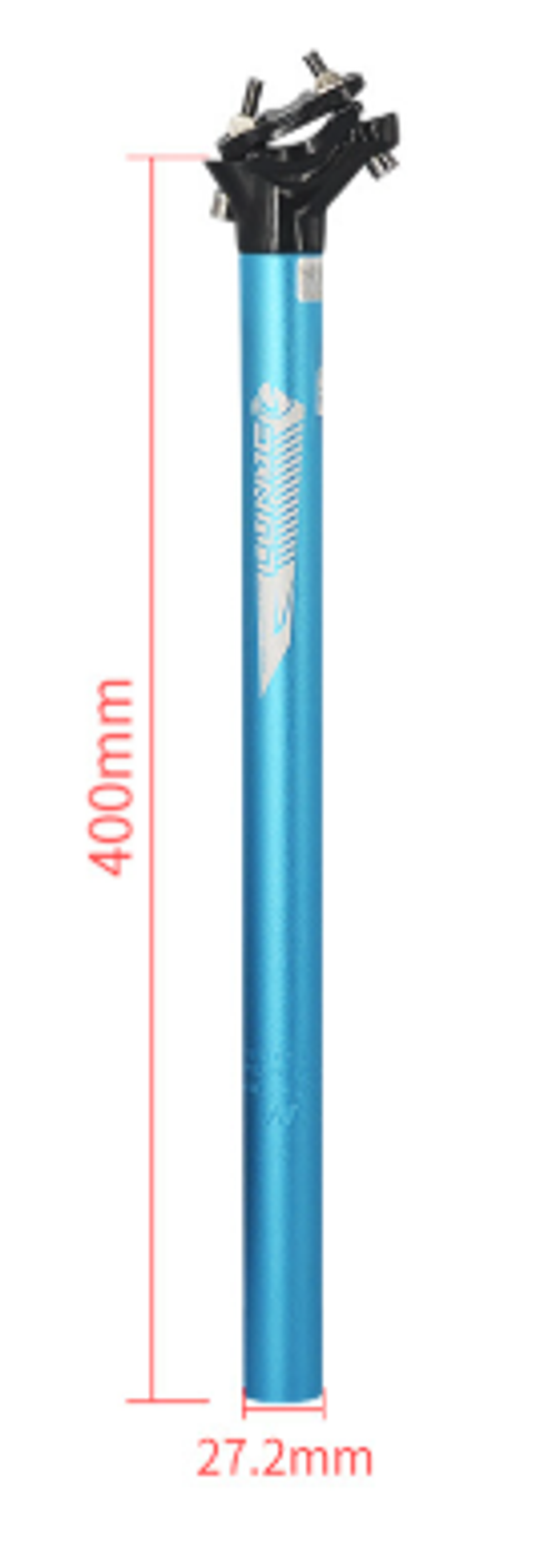 Подседельный штырь LUNJE 341-2, 2-х болтовый 27.2*400mm цв.синий