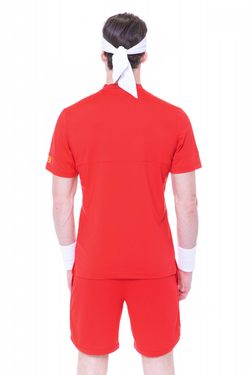 Мужское теннисное поло Hydrogen Nation Cup Tech Serafino - красный