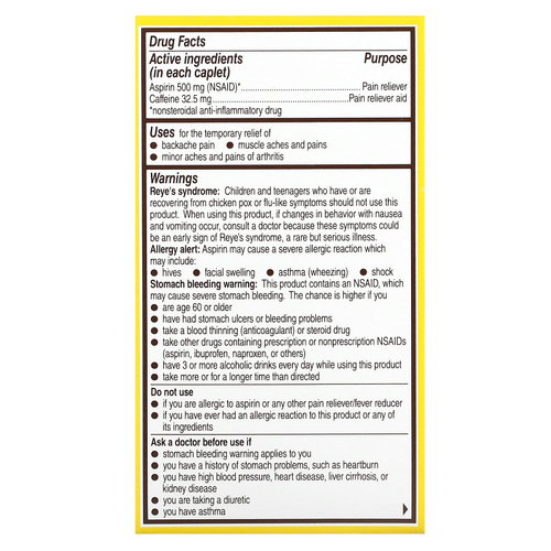 Bayer, Для спины и тела, 500 мг, 100 капсул, покрытых оболочкой